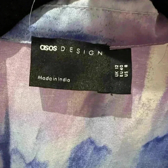 ASOS short sleeve  satin top size 8 - Picture 3 of 4